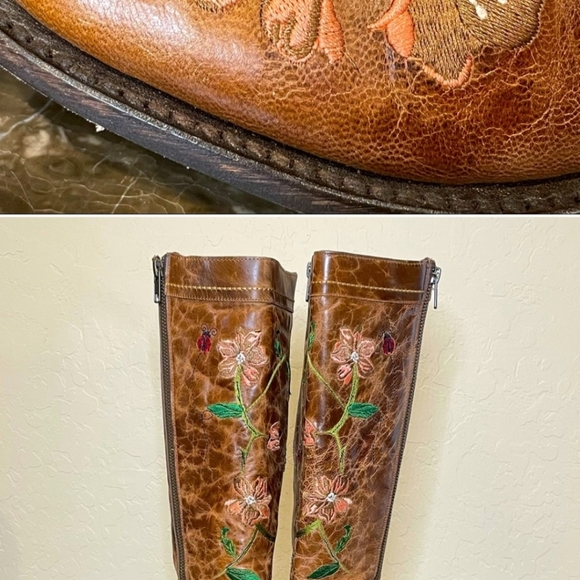 SUNDANCE Dan Post Anise Flower Boots NWT  Size 8 - Picture 3 of 8
